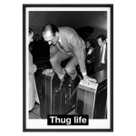 Affiche - la french touch - chirac thug life - papier �pais 250g / m2 - format a3 - �thique fsc
