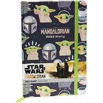 Agenda a5 - pyramid international - the mandalorian - couverture rigide - semainier - motif grogu