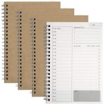 Agenda journalier cahier papier kraft marron cahier bloc note  spirale manuels de gestion du temps to ...