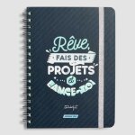 Agenda - mr. wonderful - 2023 - semainier - noir / bleu - 225x165 cm - spirale