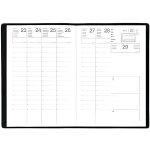 Agenda semainier - quo vadis - mercure - noir - 21 x 27 cm - 1 semaine sur 2 pages
