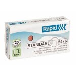 Agrafes 24 / 6mm standard - rapid - boîte de 1000 Agrafes 24 / 6mm standard - rapid - boîte de 1000
