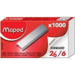 Agrafes - maped - 26 / 6 - zingues - bote de 1000 - pour bureau et usage quotidien