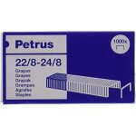 Agrafes - petrus - mod�le 22 / 8 - 24 / 8 - 1000 agrafes - longueur 8 mm - agrafer jusqu� 40 feuilles ...