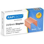 Agrafes - rapesco - cuivr�es 24 - 6mm - galvanis�es - pack de 1000 unit�s