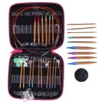 Aiguilles en bambou - omabeta - aiguille circulaire double pointue - amovible - kit complet - cologique ...
