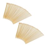 Relaxdays aiguilles  tricoter en bambou lot de 72 set tricot en bois epaisseur aiguilles longues 2  ...