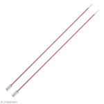 Aiguille  tricoter - knitpro - 40 cm - 25 mm - aluminium color - rouge