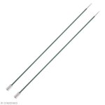 Aiguille  tricoter - knitpro - 40 cm - 3 mm - aluminium color - vert