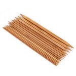 Aiguilles  tricoter - vvikizy - lot de 15 tailles - bambou naturel - double pointe - finition lisse