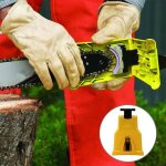 Aiguiseur de chane pour trononneuse  bois ensemble de bulles jaunes