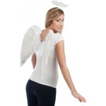 Ailes dange en plumes blanches - ptit clown - accessoire de dguisement pour adulte - 50 cm x 50 cm