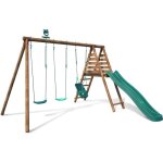 Aire de jeux en bois - 3 agrs dont sige bb lilly avec toboggan - ankara - soulet