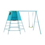 Aire de jeux �volutive portique explorer tour en m�tal h201cm