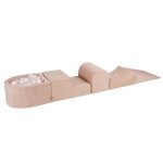 Aire de jeux en mousse - meowbaby - ecru - 4 lments - piscine  balles - 57x45x30cm