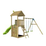Aire de jeux - tp toys - olivte - bois fsc - toboggan - 1 tour - 3  12 ans