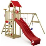 Tour de jeux bois wickey multiflyer light avec balan�oire �chelle corde et toboggan 220 cm rouge ? 10 ...