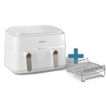 Friteuse sans huile philips na353 / 14 airfryer srie 3000 double panier blanc 9l