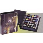 Album champagne - safe - artline - velours bleu - roi ou rouge - 3 pages pour 90 capsules - protection ...