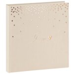 Album photo - goldbuch - raining hearts - 60 pages blanches - 240 photos - couverture beige 30x30 cm