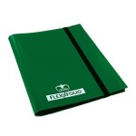 Album portfolio a5 flexxfolio - ultimate guard - vert - 20 pages - pochettes  fond noir - flexible