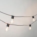 Guirlande lumineuse - newgarden - allegra - 10 lumires led - 5m raccordable - noir
