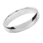 Alliance homme - femme 4mm confort argent fin 925 42618