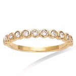 Alliance femme - les tresors de lily - plaqu or - oxyde de zirconium - pour la vie blanc dor - 3 mm ...