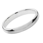 Alliance homme - femme 3mm confort argent fin 925 42617