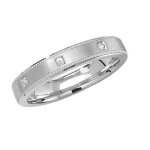 Alliance homme - femme 3mm plat - confort argent fin 925 avec oxyde de zirconium 42402