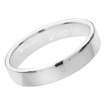 Alliance homme - femme 4mm confort argent fin 925 42627
