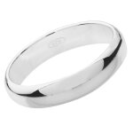 Alliance homme - femme 4mm forme d argent fin 925 42641
