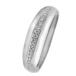 Alliance homme - femme 7mm confort argent fin 925 avec oxyde de zirconium 42567