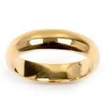 Alliance plaqu� or demi - jonc - 5 mm - les tresors de lily - jaune - adulte - mixte