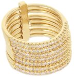 Alliance plaqu or semainier sissi blanc dor - 10 mm (7 rangs) [q2956]