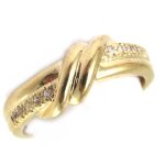 Bague plaqu or sissi blanc dor - les tresors de lily - m9510 - oxyde de zirconium - femme