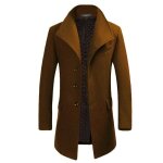 Allthemen manteau homme hiver en laine chaud mi - long parka coat slim outerwear couleur unie Allthemen manteau homme hiver en laine chaud mi - long parka coat slim outerwear couleur unie