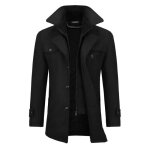 Allthemen manteau homme en laine chaud court epais slim fit business hiver trench - coat avec un col ... Allthemen manteau homme en laine chaud court epais slim fit business hiver trench - coat avec un col ...