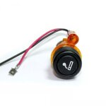 Allume - cigare 12v universel pour voiture prise lumineuse orange protection cramique facile  installer ...