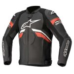 Alpinestars gp plus r v3 rideknit veste en cuir de moto noir - blanc - rouge 50 Alpinestars gp plus r v3 rideknit veste en cuir de moto noir - blanc - rouge 50