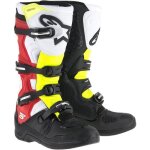 Alpinestars tech 5 bottes de motocross - black - red - yellow - 10