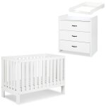 Amelia ii ensemble bébé commode à langer et lit évolutif 120x60 blanc sans tiroir Amelia ii ensemble bébé commode à langer et lit évolutif 120x60 blanc sans tiroir