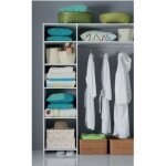 Aménagement de placard compact prisme décor blanc sifisa - sans tiroirs - am7st Aménagement de placard compact prisme décor blanc sifisa - sans tiroirs - am7st