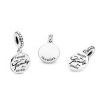 Charm pendentif - pandora - argent 925 - mail noir - original - femme
