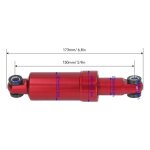 Amortisseurs arrière amortisseur arrière rouge de 59 pouces remplacement pour scooter pliant vélo électrique ... Amortisseurs arrière amortisseur arrière rouge de 59 pouces remplacement pour scooter pliant vélo électrique ...