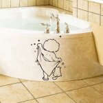 Amovible home decor mural affiche de fond 45 * 35cm belle baby love douche pvc diy vinyle autocollant ...