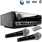 Amplificateur hifi karaoke - ltc audio - atm6500bt - 100w - bluetooth - fm - 2 micros