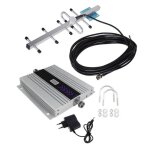 Amplificateur de rappel lcd gsm 900mhz rpteur de signal pour tlphone portable + kit dantenne de yagi ...