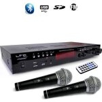 Amplificateur stro hifi ltc atm6000bt - 100w usb / sd / mp3 / bluetooth & karaok avec 2 micros filaires ...