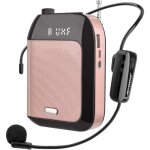 Amplificateur de voix portable 15 w haut parleur rechargeable 2400 mah avec microphone sans fil pour ...